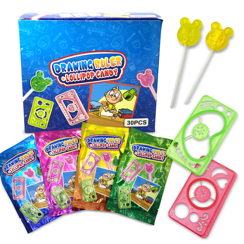 ruler with lollipop